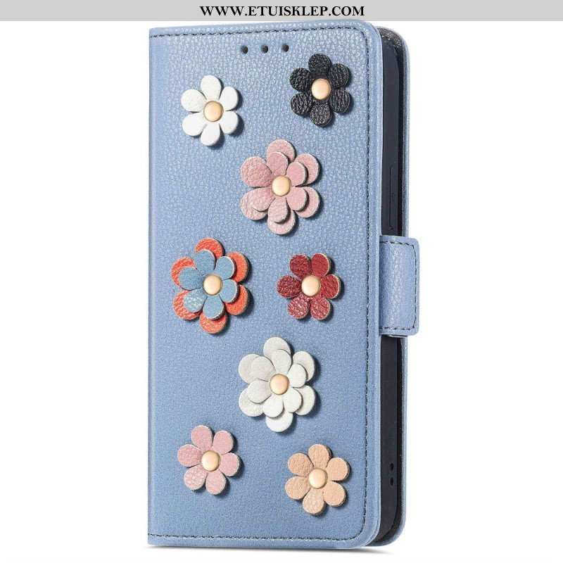 Etui Folio do Samsung Galaxy M13 Kwiaty 3d